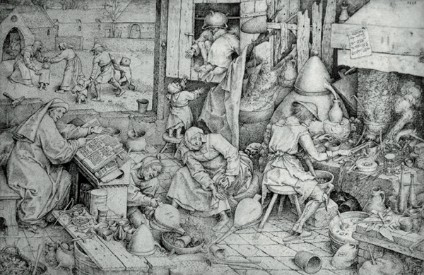 Il laboratorio dell'alchimista Pieter Bruegel