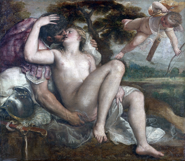 Tiziano Vecellio, Marte, Venere e Amore 1550, olio su tela, Kunsthistorisches Museum, Vienna