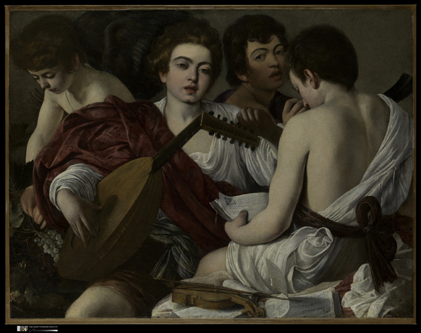 Caravaggio, I Musici, 1595, olio su tela. The Metropolitan Museum of Art