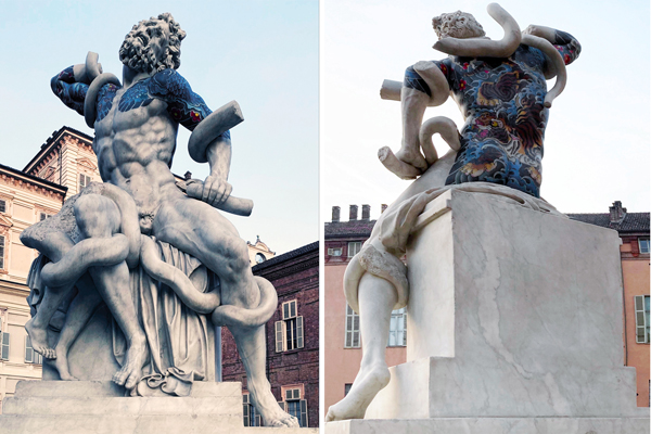 Torino Riproduzione de Il Laocoonte di Michelangelo-Piazza Reale