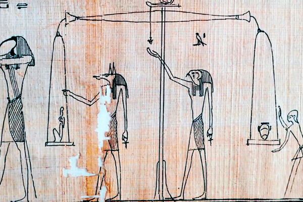 Papiro di Iuefankh-Psicostasia (foto Museo egizio Torino)