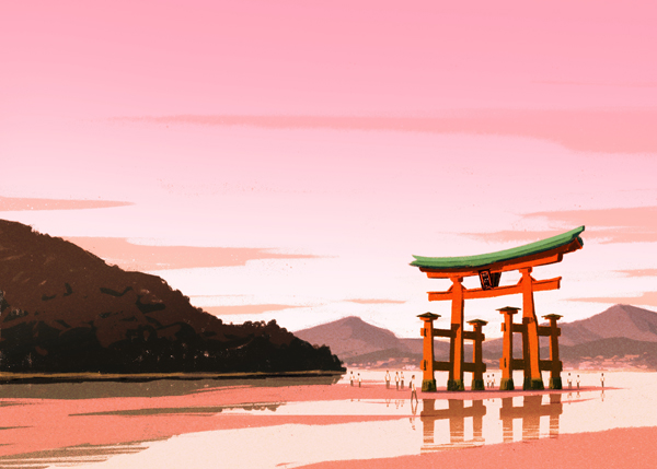  Itsukushima illustrata da Uragami Kazuhisa 