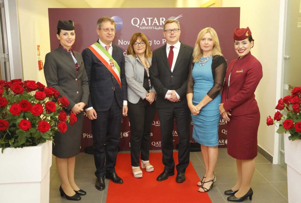 ARRIVO INAUGURAZIONE VOLO QATAR AIRLINES