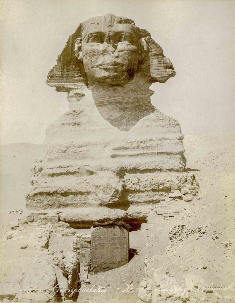Fotografia Sfinge risalente al 1800