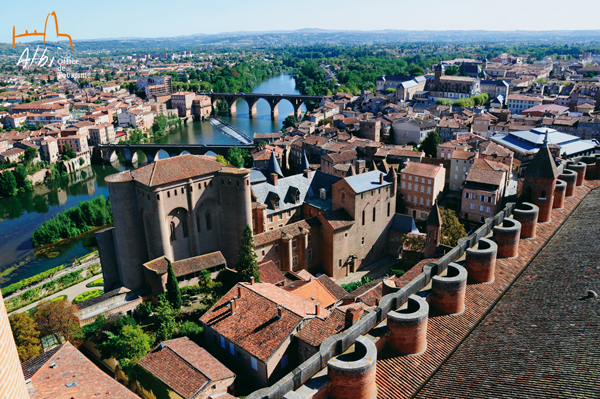 Albi, Palazzo della Berbie e fiume Tarn