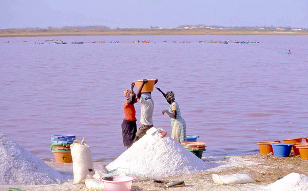 Senegal, Lago Retba, salinai