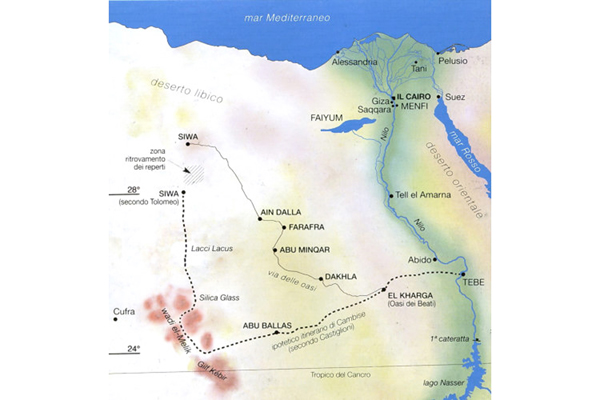 Mappa dell'Armata di Cambise