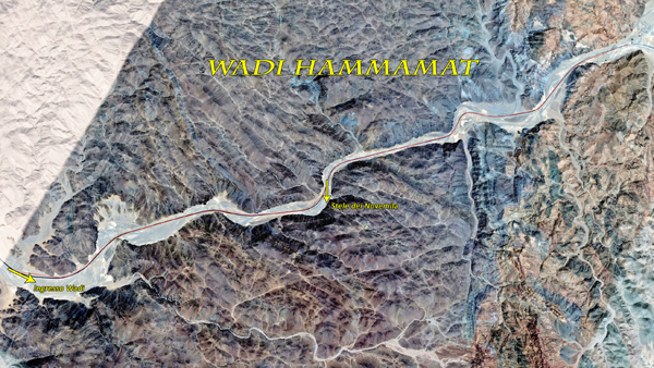 Wadi Hammamat, veduta da satellite