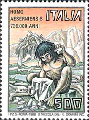 Francobolo Homo Aeserniensis