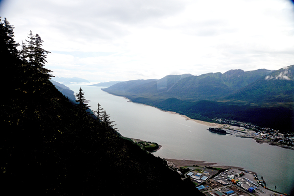 L'Inside passage visto dai monti sopra Juneau