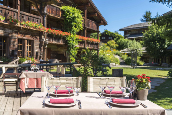 Il ristorante estivo de Les Fermes de Marie, Megeve