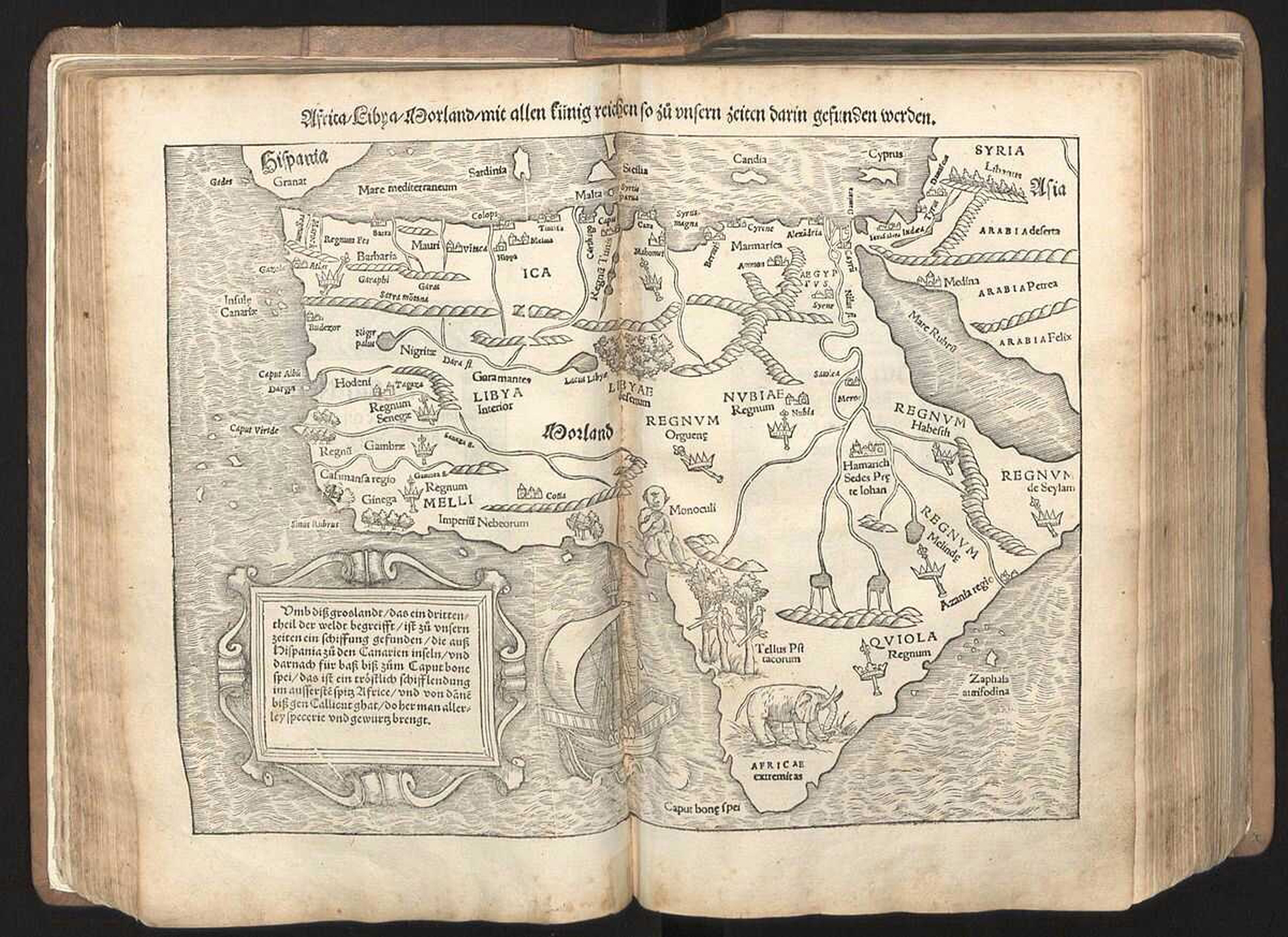 APERTURA Antica mappa dell'Africa