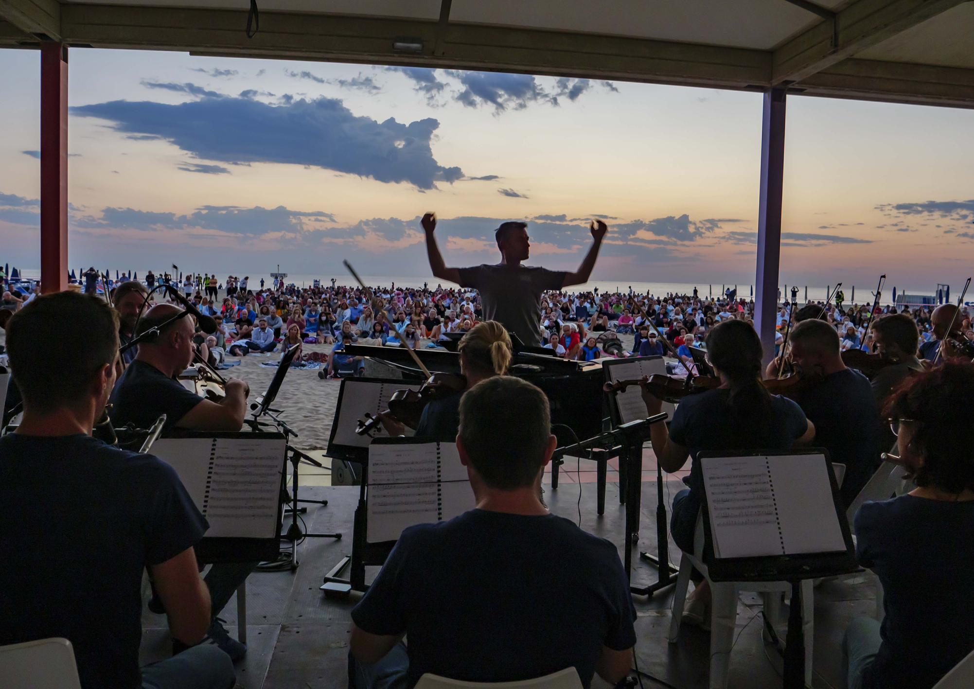 Rimini; 31/07/2021: Rimini terme, Alba in Rosa, Notte Rosa, The Legend of Morricone, Ensemble Simphony Orchestra

©Riccardo Gallini /GRPhoto