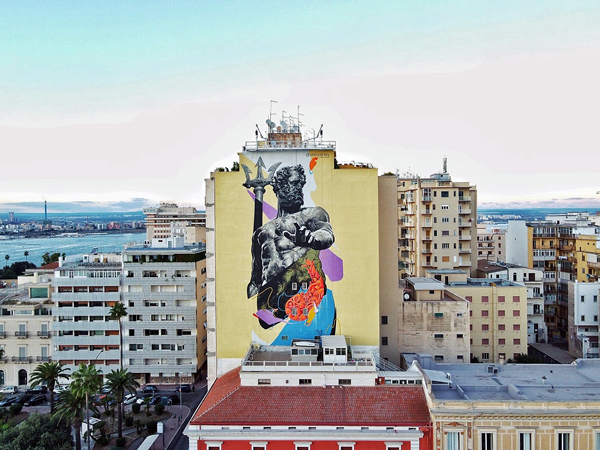 foto di Cosimo Calabrese - opera Nettuno di Kraser per progetto TRUST Taranto