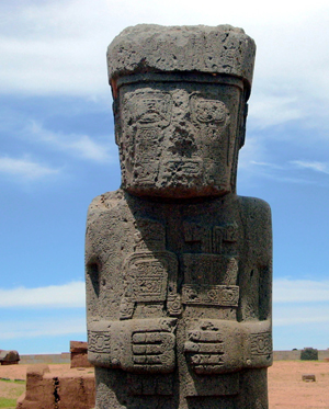 Bolivia Tiwanaku monolite ph. arvhivio Arnesano-Badini