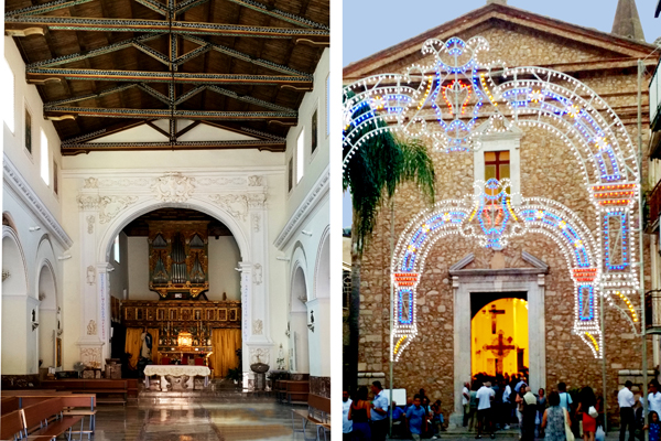 Interni Chiesa Madre e facciata della Chiesa dell'Annunziata